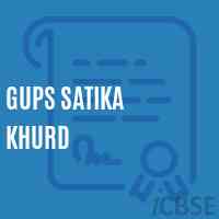 Gups Satika Khurd Middle School Logo