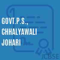 Govt.P.S., Chhalyawali Johari Primary School Logo