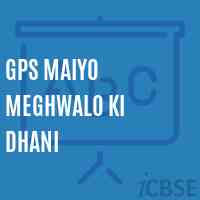 Gps Maiyo Meghwalo Ki Dhani Primary School Logo