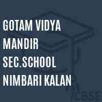 Gotam Vidya Mandir Sec.School Nimbari Kalan Logo