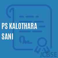 Ps Kalothara Sani Primary School Logo