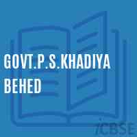 Govt.P.S.Khadiya Behed Primary School Logo