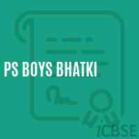 PS Boys BHATKI Primary School Logo