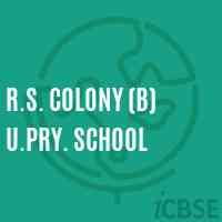 R.S. Colony (B) U.Pry. School Logo