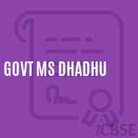 Govt Ms Dhadhu Middle School Logo