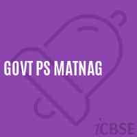 Govt Ps Matnag Primary School Logo