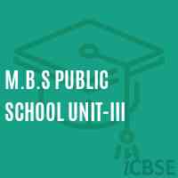 M.B.S Public School Unit-Iii Logo