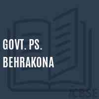 Govt. Ps. Behrakona Primary School Logo