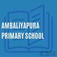 Ambaliyapura Primary School Logo