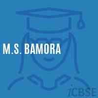 M.S. Bamora Middle School Logo