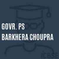 Govr. PS Barkhera Choupra Primary School Logo