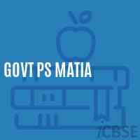 Govt Ps Matia Primary School Logo