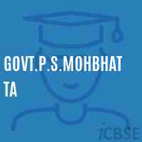 Govt.P.S.Mohbhatta Primary School Logo