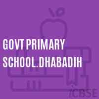 Govt Primary School.Dhabadih Logo
