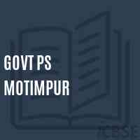 Govt Ps Motimpur Primary School Logo