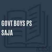 Govt Boys Ps Saja Primary School Logo