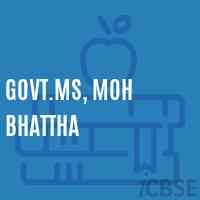 Govt.Ms, Moh Bhattha Middle School Logo