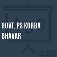 Govt. Ps Korba Bhavar Primary School Logo