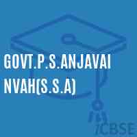Govt.P.S.Anjavainvah(S.S.A) Primary School Logo