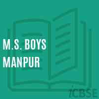 M.S. Boys Manpur Middle School Logo