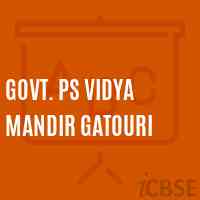 Govt. Ps Vidya Mandir Gatouri Primary School Logo