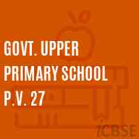 Govt. Upper Primary School P.V. 27 Logo
