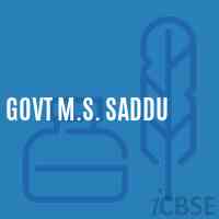 Govt M.S. Saddu Middle School Logo