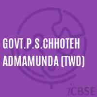 Govt.P.S.Chhotehadmamunda (Twd) Primary School Logo