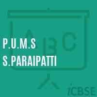 P.U.M.S S.Paraipatti Middle School Logo