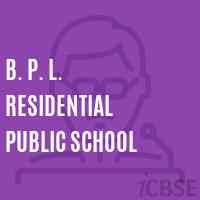 B. P. L. Residential Public School Logo