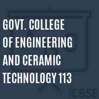 Govt. College of Engineering and Ceramic Technology 113 Logo