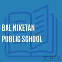 Bal Niketan Public School Logo