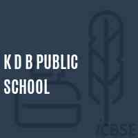 K D B Public School Logo