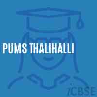 Pums Thalihalli Middle School Logo