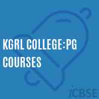 Kgrl College:pg Courses Logo