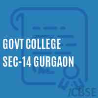 Govt College Sec-14 Gurgaon Logo