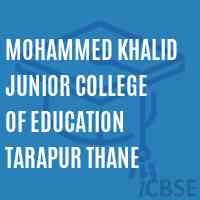Mohammed Khalid Junior College of Education Tarapur Thane Logo