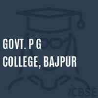 Govt. P G College, Bajpur Logo