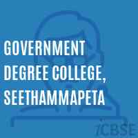 Government Degree College, Seethammapeta Logo