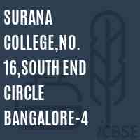 Surana College,No. 16,South End Circle Bangalore-4 Logo