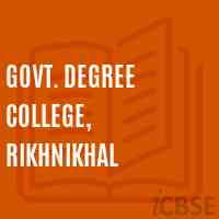 Govt. Degree College, Rikhnikhal Logo