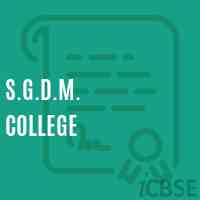 S.G.D.M. College Logo