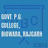 Govt. P.G. College, Biowara, Rajgarh Logo