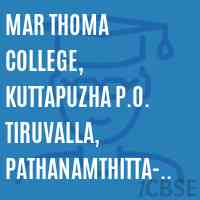 Mar Thoma College, Kuttapuzha P.O. Tiruvalla, Pathanamthitta- 689103 Logo