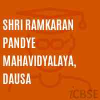 Shri Ramkaran Pandye Mahavidyalaya, Dausa College Logo