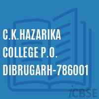 C.K.Hazarika College P.O. Dibrugarh-786001 Logo