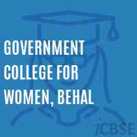 Government College For Women, Behal Logo