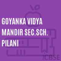 Goyanka Vidya Mandir Sec.Sch. Pilani Secondary School Logo
