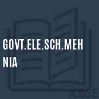 Govt.Ele.Sch.Mehnia Primary School Logo