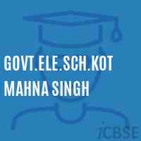 Govt.Ele.Sch.Kot Mahna Singh Primary School Logo